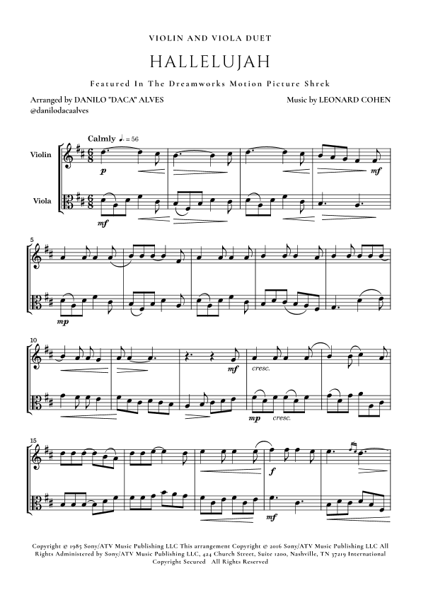 Hallelujah (arr. Danilo "Daca" Alves)