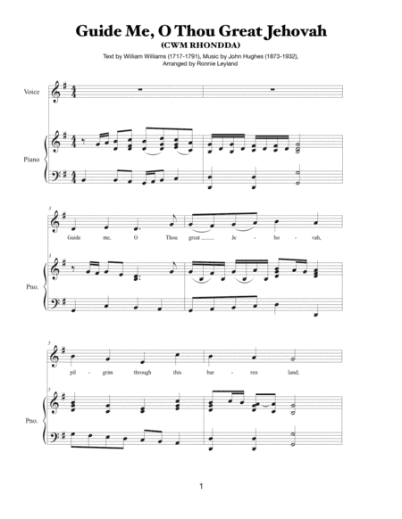 Guide Me O Thou Great Jehovah (arr. Ronnie Leyland)