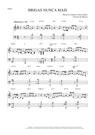 Brigas Nunca Mais (arr. The Sheet Music Library)
