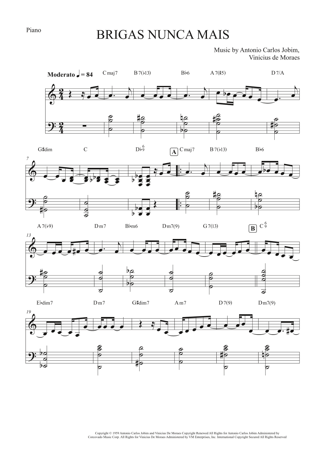 Brigas Nunca Mais (arr. The Sheet Music Library)