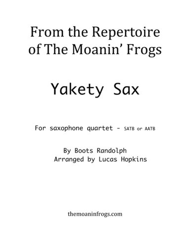 Yakety Sax (arr. Lucas Hopkins)