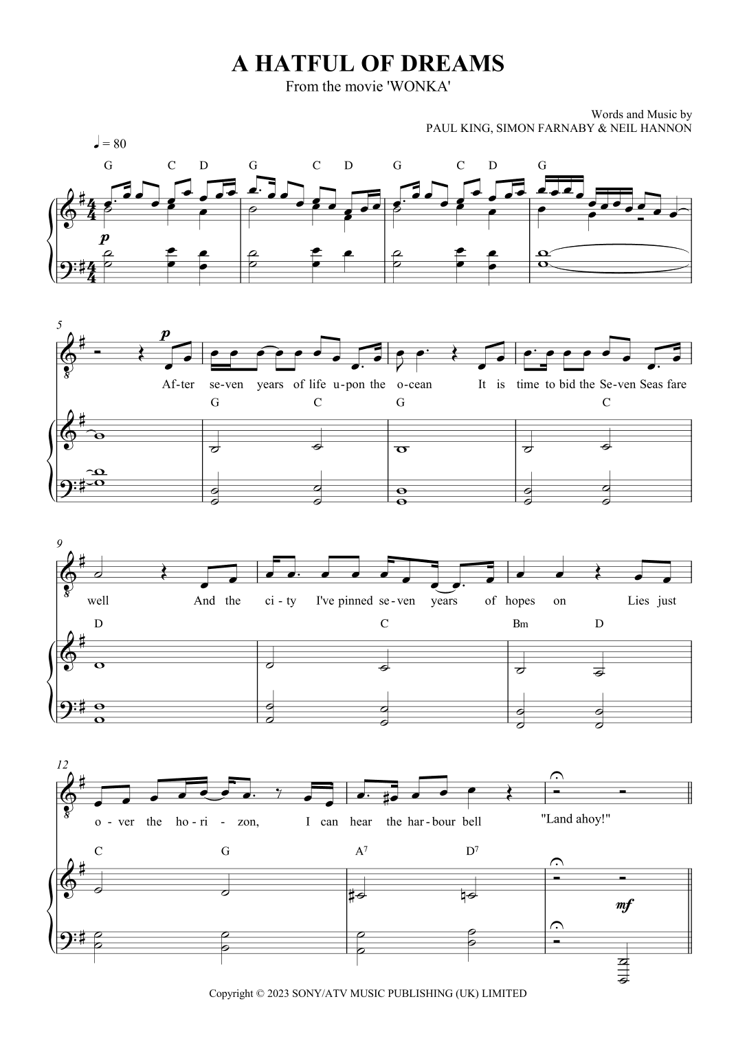 A Hatful Of Dreams (arr. SCMusic)