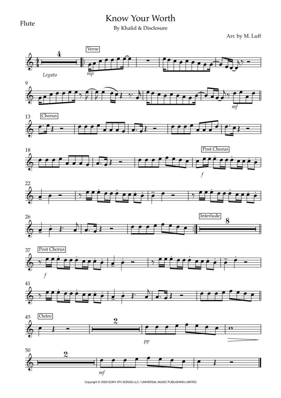 Know Your Worth (arr. Matt Luff)