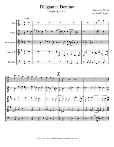 Diligam te Domine (arr. Lisa R. Taylor)