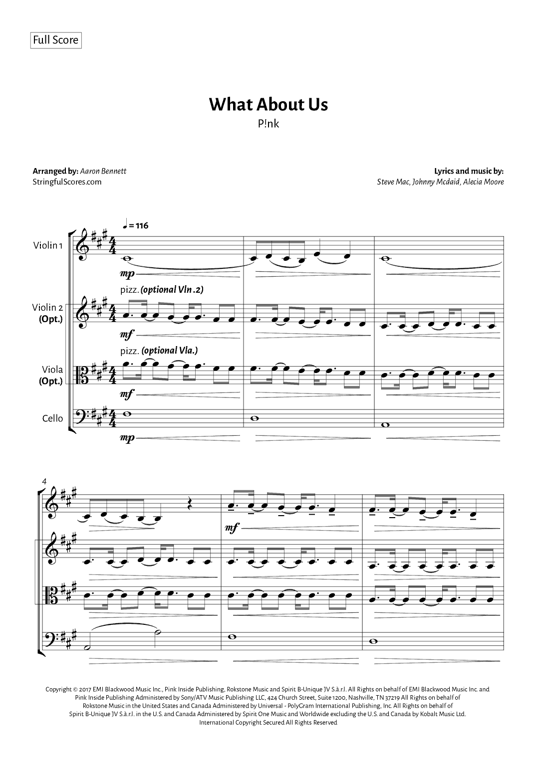 What About Us (arr. Aaron Bennett)
