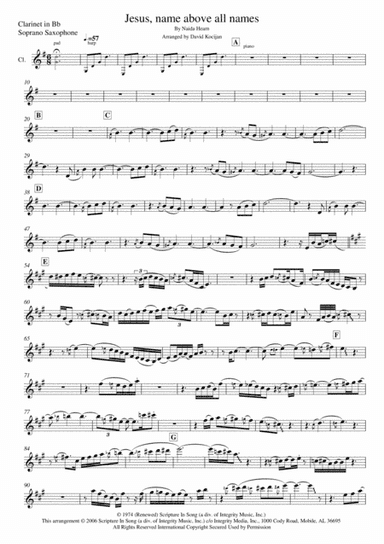 Jesus, Name Above All Names (arr. David Kocijan)