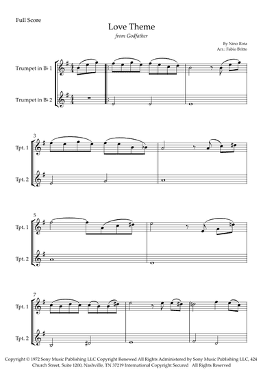 The Godfather (love Theme) (arr. Fabio Britto)