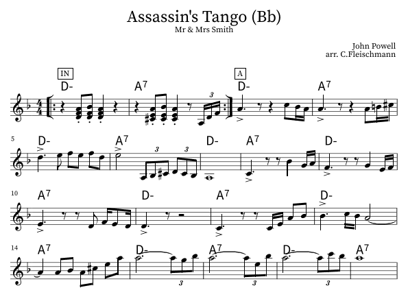 Assassin's Tango (arr. Christoph Fleischmann)