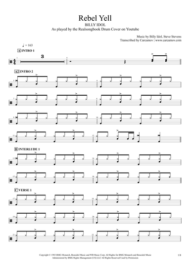Rebel Yell (arr. Realsongbook)