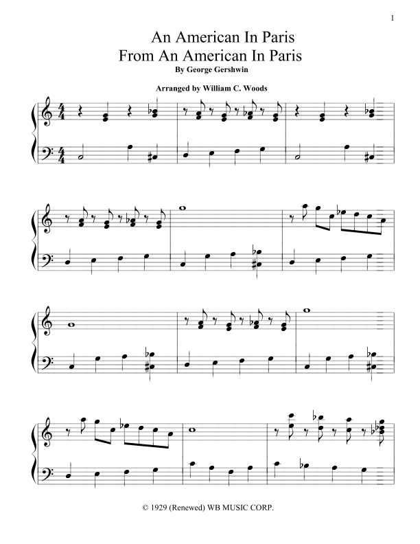 An American In Paris (arr. William C. Woods)