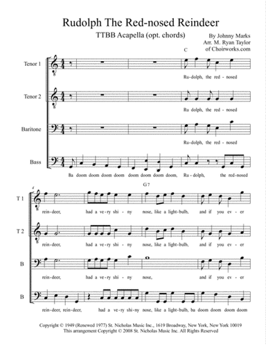 Rudolph The Red-nosed Reindeer (arr. M. Ryan Taylor)