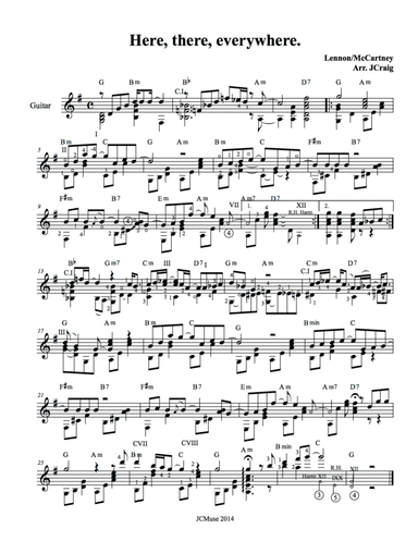 Here, There And Everywhere (arr. Justin Craig)