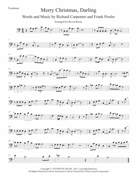 Merry Christmas, Darling (arr. Kevin Busse)
