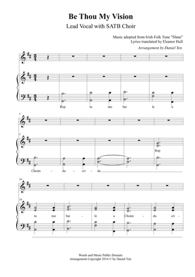 Be Thou My Vision for SATB Choir with Instrumental Accompaniment (arr. Dreamusik Music Productions)