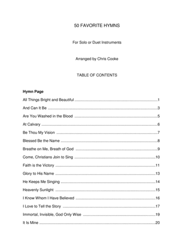 50 Favorite Hymns for Solo and Duet Instruments, French Horn (arr. Chris Cooke)