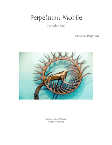 Perpetuum Mobile for solo Flute Paganini (arr. Glenn Michael)