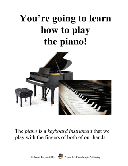 Hot Cross Buns, with Introduction to the Piano (black key notation)