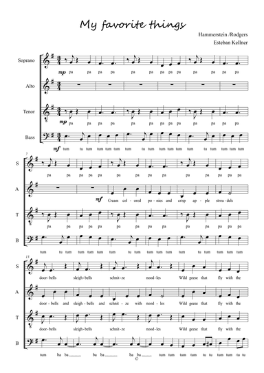 My Favorite Things (arr. Esteban Kellner)