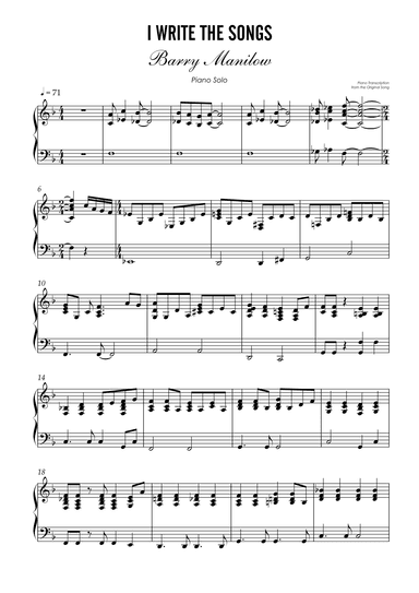 I Write The Songs (arr. Unimusic Academy)