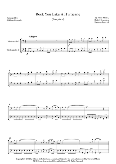 Rock You Like A Hurricane (arr. Gildson Cerqueira)