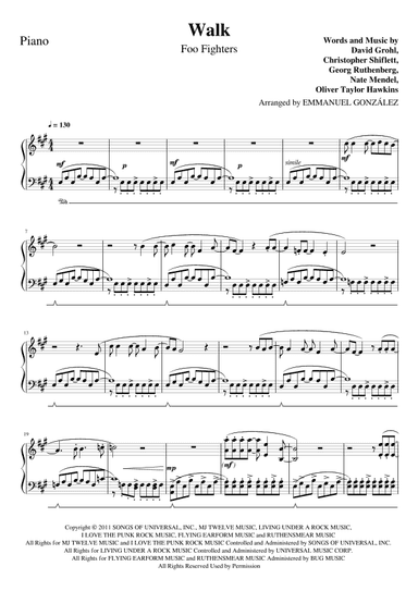 Walk (arr. Emmanuel González)