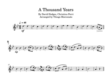 A Thousand Years (arr. Thiago Marconato)
