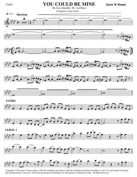 You Could Be Mine (arr. Jorge Juárez)