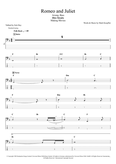 Romeo And Juliet (arr. Sick Boy)