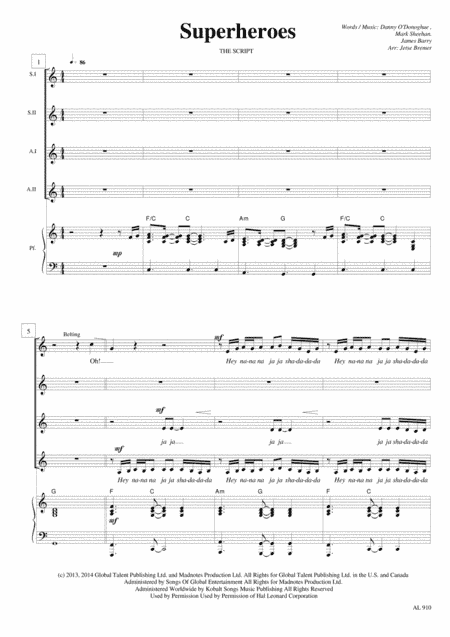 Superheroes (arr. Jetse Bremer)