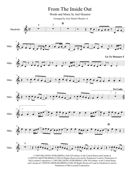 From The Inside Out (arr. José Daniel Morales A.)