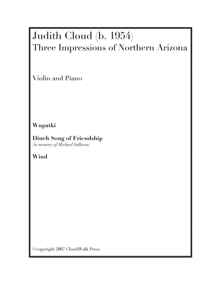 Three Impressions of Northern Arizona Violin Version