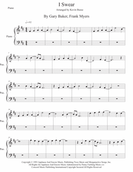 I Swear (arr. Kevin Busse)
