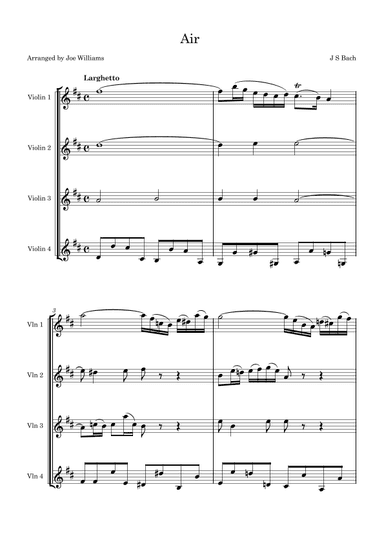Air (on the G String) (arr. Joe Williams)