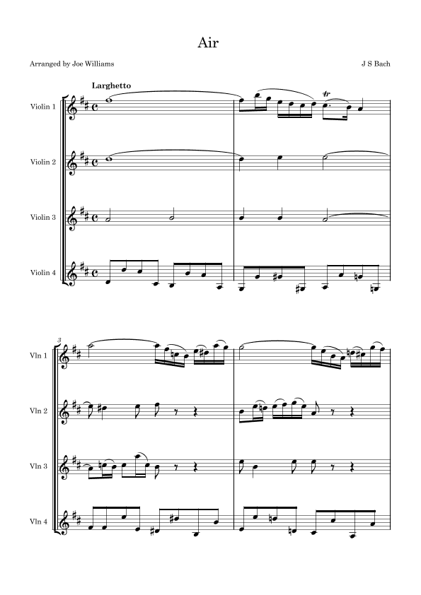 Air (on the G String) (arr. Joe Williams)