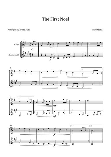 The First Noel (arr. André Nusa)