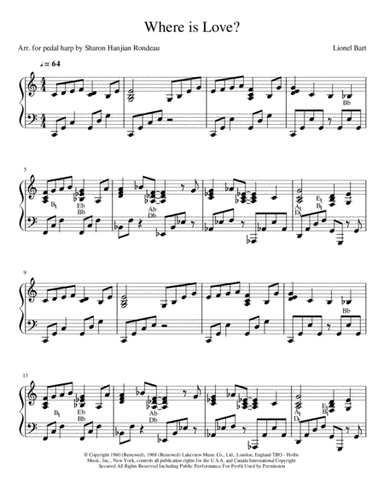Where Is Love? (arr. Sharon Hanjian Rondeau)