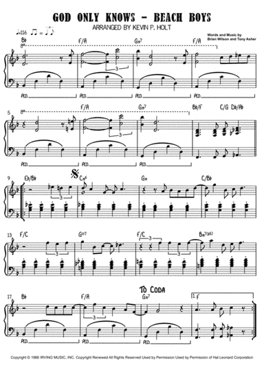 God Only Knows (arr. Kevin P. Holt)
