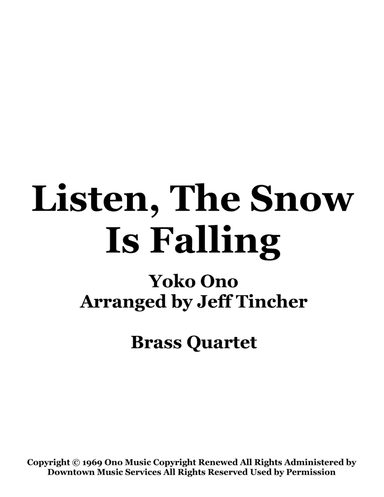 Listen, The Snow Is Falling (arr. Jeff Tincher)