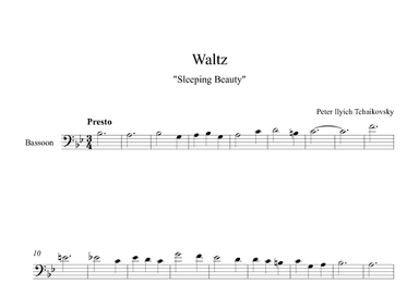 Waltz (Sleeping Beauty) - Peter Ilyich Tchaikovsky (Bassoon) (arr. Digital Book Music)