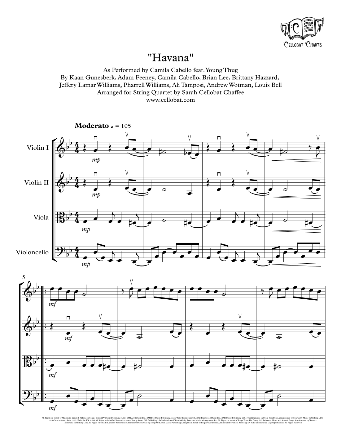 Havana (arr. Sarah Cellobat Chaffee)