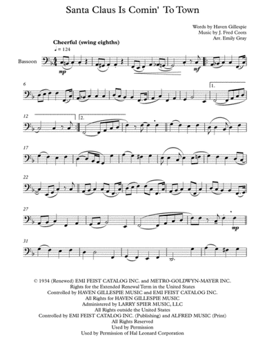 Santa Claus Is Comin' To Town (arr. Emily Gray)
