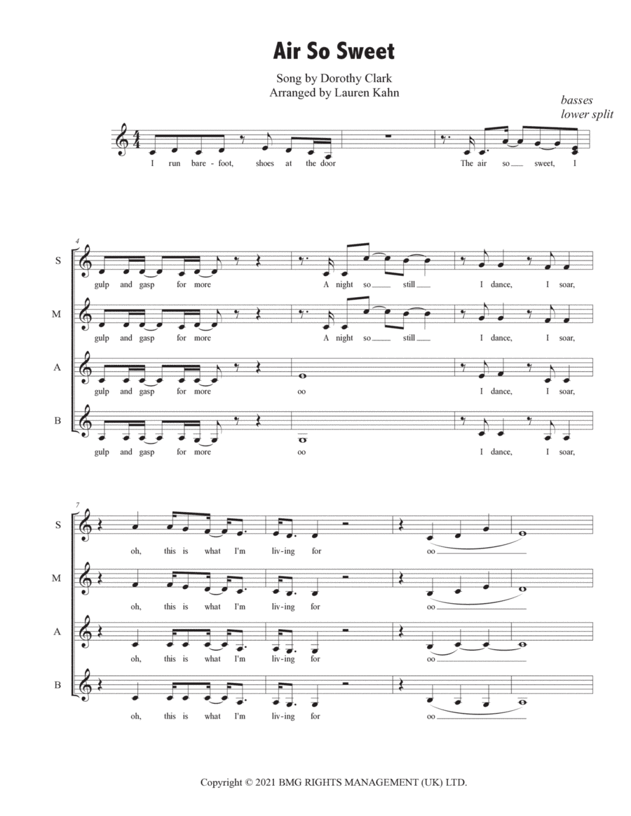 Air So Sweet (arr. Lauren Kahn)