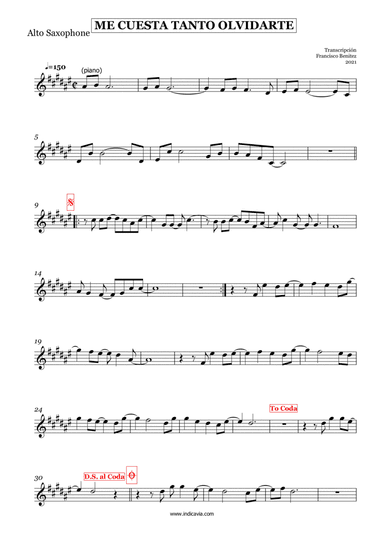 Me Cuesta Tanto Olivdarte (arr. Francisco Benitez)