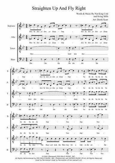 Straighten Up And Fly Right (arr. Derek Scarr)