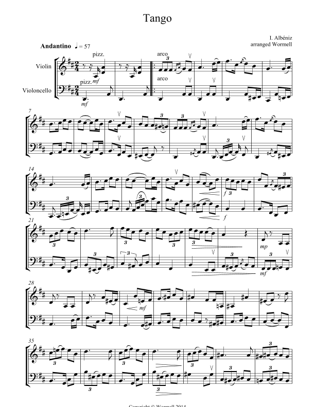 Tango (arr. Sarah Wormell)