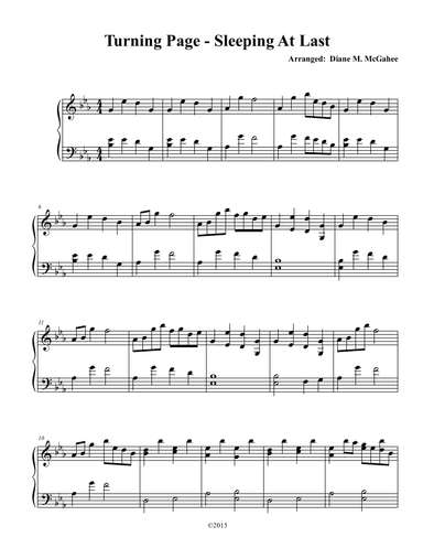 Turning Page (arr. Diane M. McGahee)