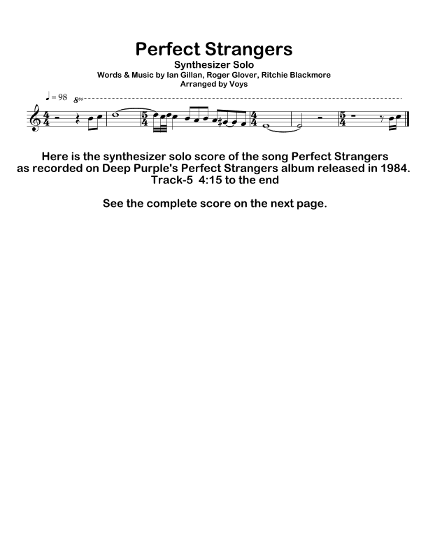 Perfect Strangers (arr. Voys)