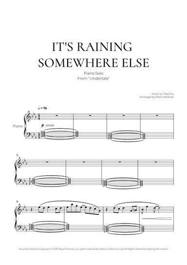 It's Raining Somewhere Else (arr. Pedro Merendi)