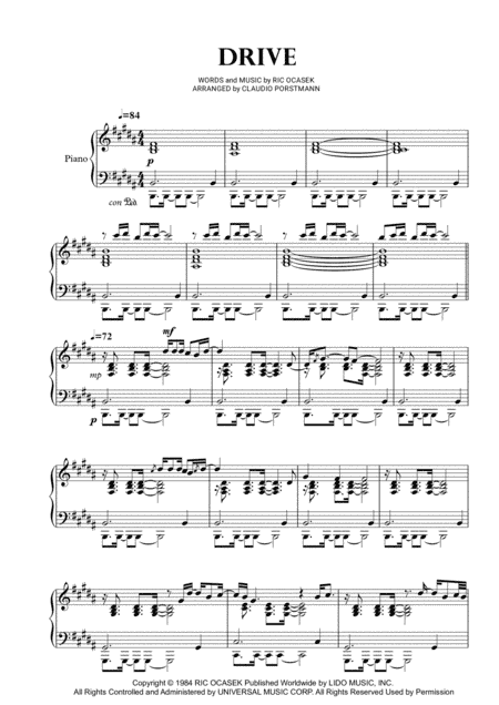 Drive (arr. Claudio Porstmann)