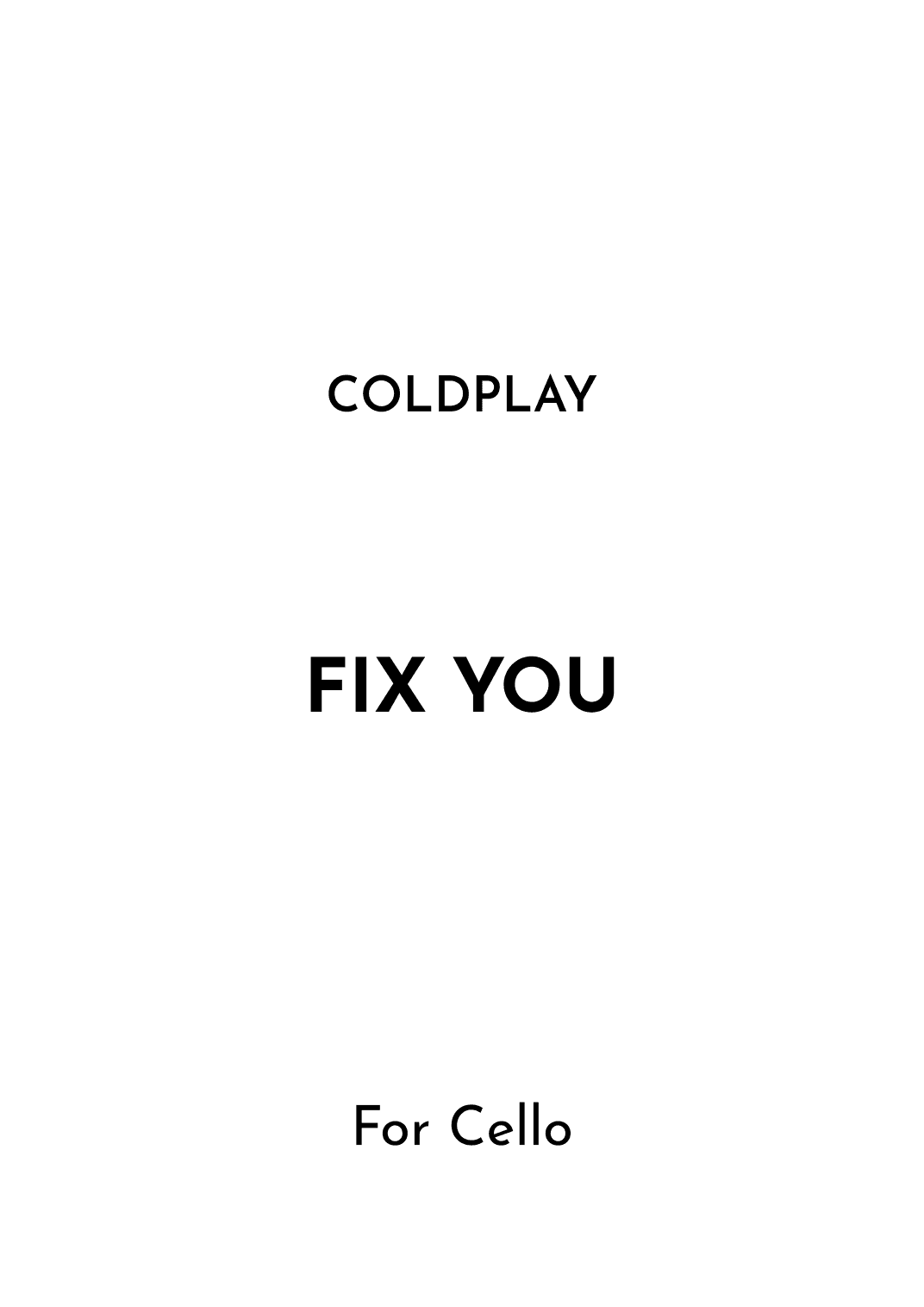Fix You (arr. Jireh J.)